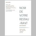 Modèle de menu restaurant sur Word