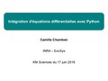 Document de cours sur python et équation différentielle