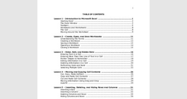 EXCEL spreadsheet lessons worksheets 