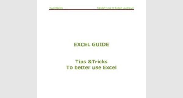 EXCEL training tips and tricks