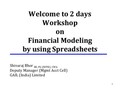 EXCEL training workshop on Financial Modeling
