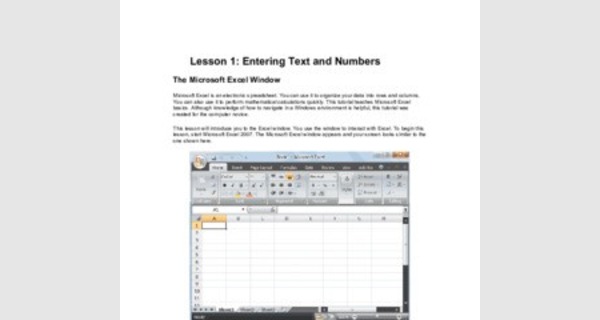 EXCEL course learning outcomes