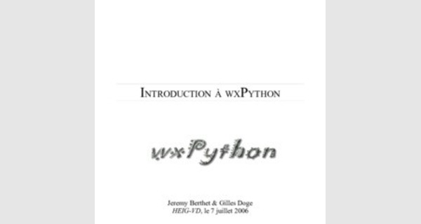 Cours Python pour apprendre la création d'application avec wxPython