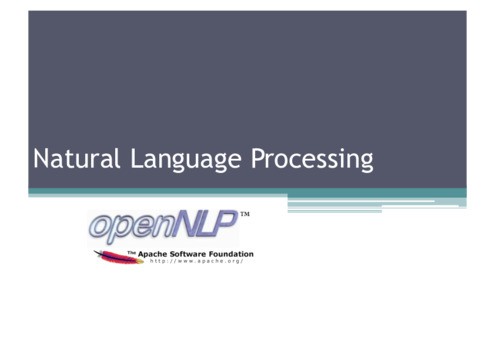 Cours pour débutant sur la bibliothèque JAVA OpenNLP - Cours Framework JAVA