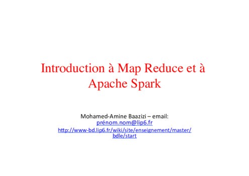Support de formation sur Apache Spark et Map Reduce méhtodes et ...