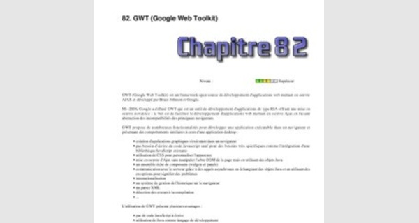 Apprendre le développement d'applications web avec le Framework GWT (Google Web Toolkit)
