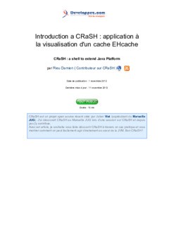 Démarrer avec EHCACHE par la pratique - Cours Framework JAVA