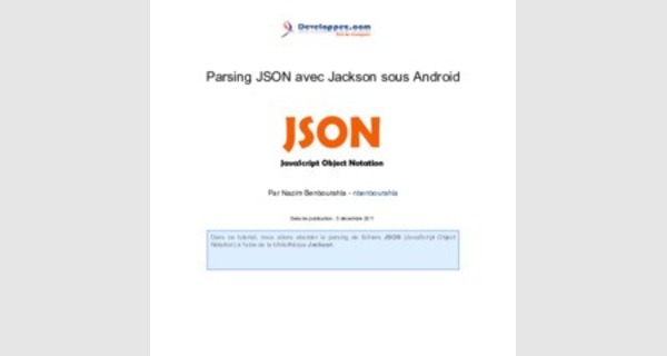Tutoriel d’apprentissage sur le développement Android JSON