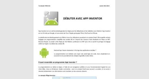Apprendre à créer une application Android avec App Inventor
