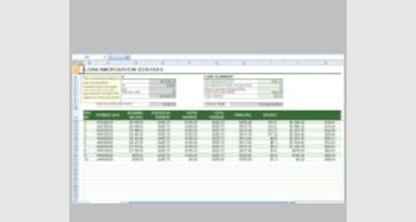 Excel spreadsheet amortization schedule template