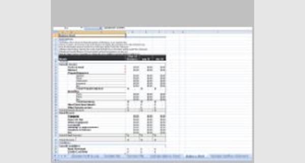 Excel template statement of financial position