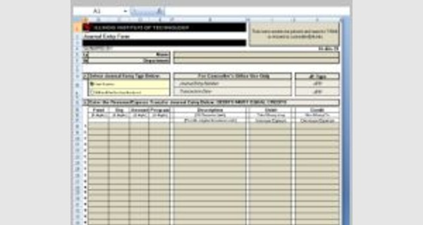 Excel journal template with debits and credits