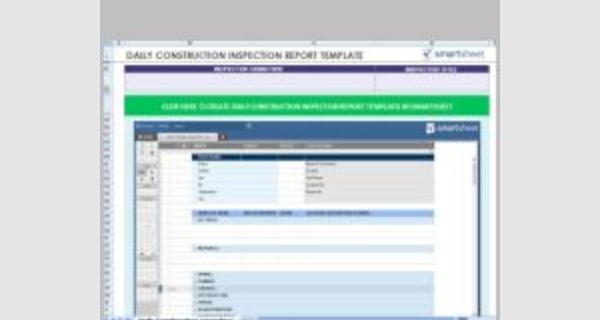 Excel template construction daily report