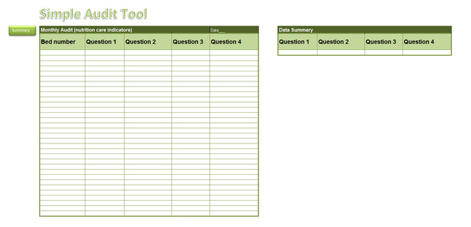 Excel Spreadsheet Template For Auditing