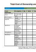 Excel template total cost of ownership