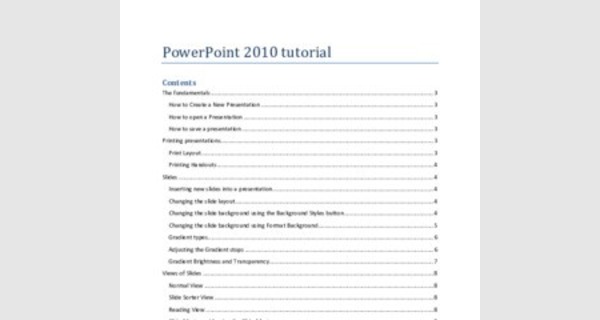 Microsoft PowerPoint presentation course materials