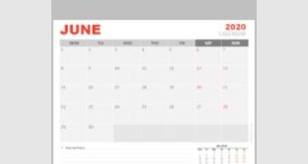 Editable annual calendar template on MS PowerPoint