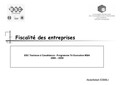 Support de formation d’introduction a la fiscalite des entreprises et systeme fiscal Marocain