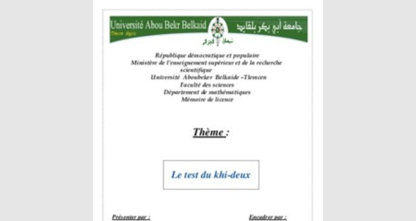 Le test du khi-deux document de cours detaille et bien explique