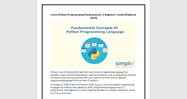 Guide of fundamental concepts of python programming language 