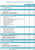 Modèle de compte d'exploitation sur Excel