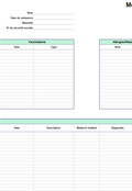 Modèle de fiche patient détaillé sur Excel