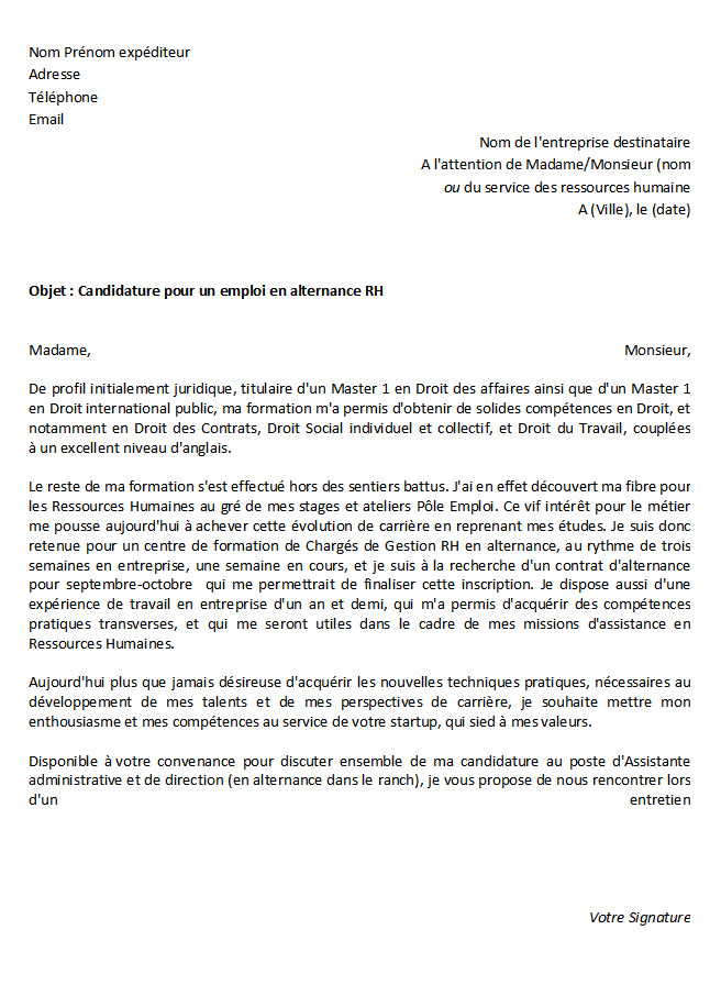 Courrier Recherche Alternance Lettre De Motivation Alternance Courrier Recherche Alternance Lettre De Motivation Alternance