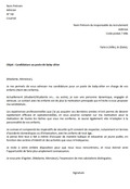 Lettre de motivation pour la candidature au poste de baby-sitter