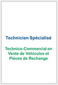 Technicien Spécialisé Technico-Commercial en Vente de Véhicules et Pièces de Rechange
