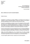 Lettre de motivation responsable logistique