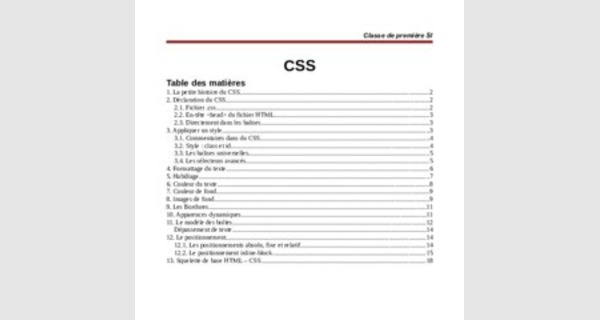 Cours CSS : Notions de Base