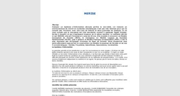 Merise document 