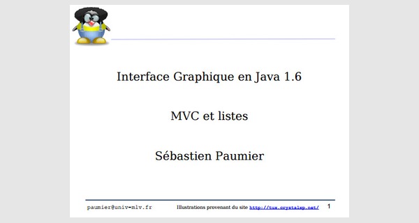 Cours interface graphique java : MVC et listes