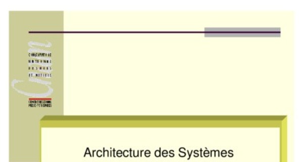 Cours Architecture des systèmes d’information