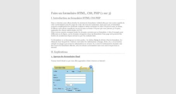 Cours web avancé sur les formulaires en HTML