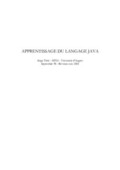 Cours apprentissage du langage JAVA