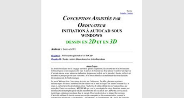Formation complet pour débuter avec AucoCad 2012