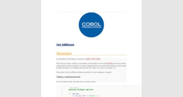 Initiation au Langages et Compilation Cobol