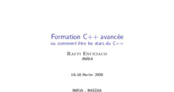 Initiation à a programmation orienté objet avec le langage C++