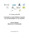 Economie du developpement durable et de l’environnement