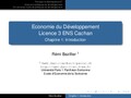 Cours complet d'introduction à l'économie du développement