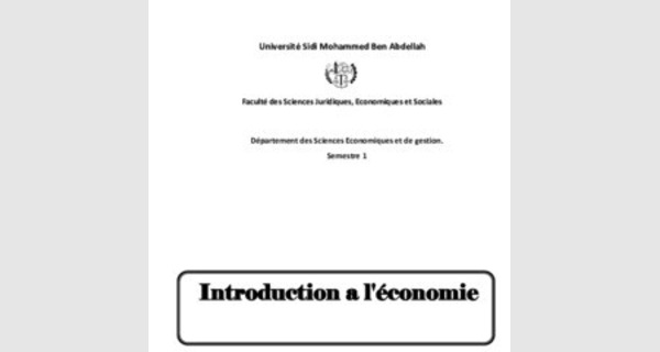 Formation complet d’introduction a l’economie