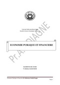 Introduction a l’economie publique et financiere