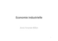 Les developpements de l’economie industrielle