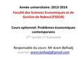 Support de cours complet sur les problemes economiques contemporains