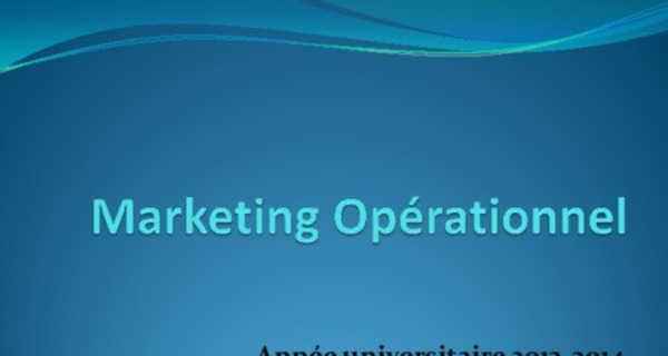 Cours complet de marketing operationnel