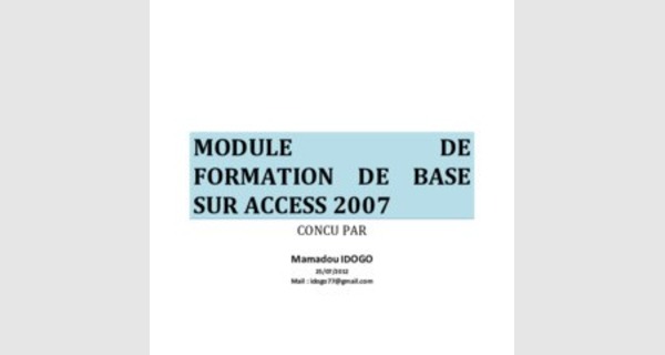 Cours Access 2007 Simplifié