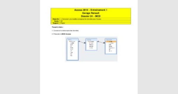 Ms Access les Formularies : Exemple en doc