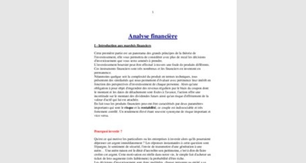 Cours analyse structure financiere