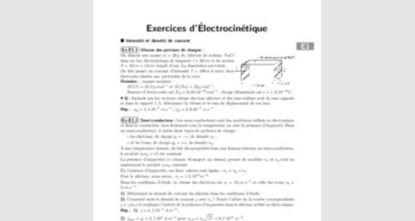 Exercices corriges sur l’energie electrique